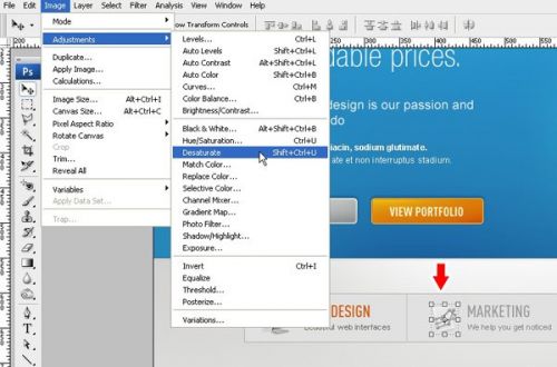 آموزش طراحی سایت در فتوشاپ